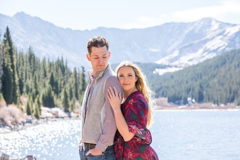Colorado engagement photography just outside of Breckenridge at Clinton Gulch Dam Reservoir