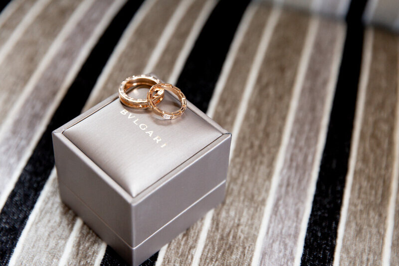 Wedding rings with its box
