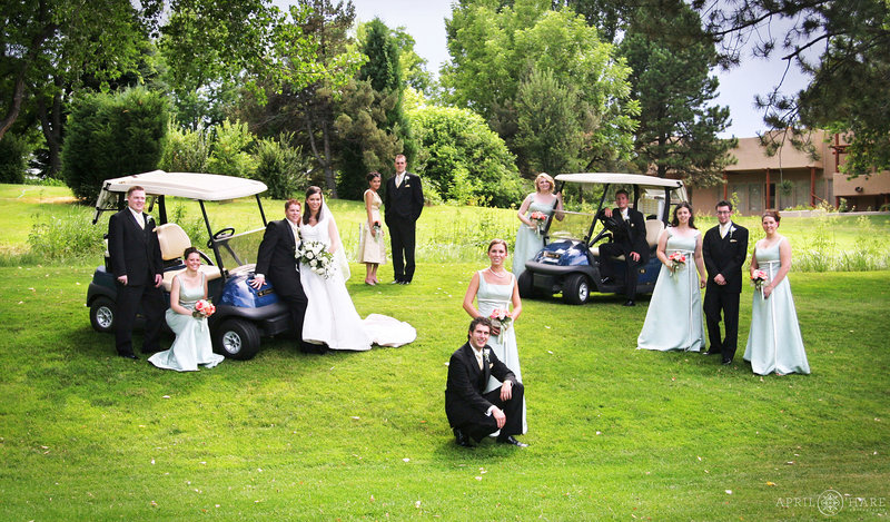 Columbine-Country-Club-Wedding-Party-Portrait-on-the-Golf-Course-Littleton-Colorado