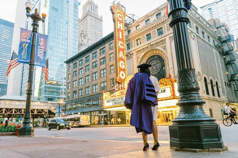 UIC Nursing school graduation photoshoot in River Forest, IL