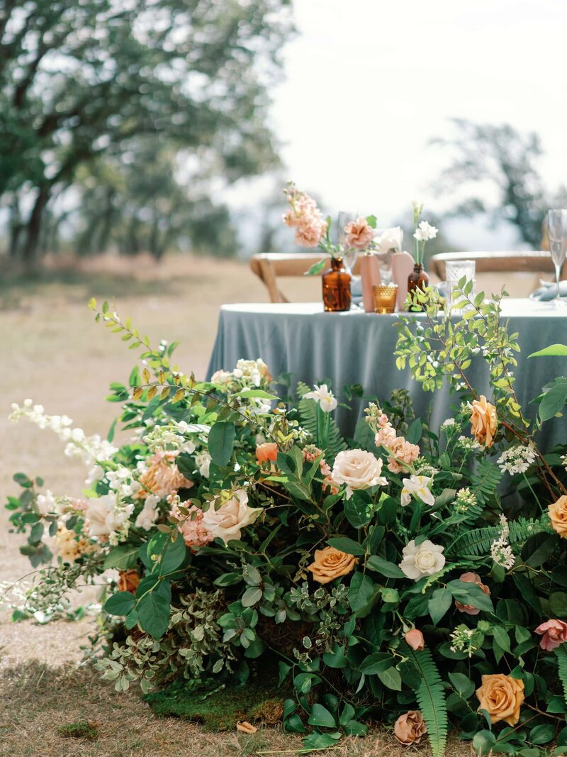 wedding floral installation