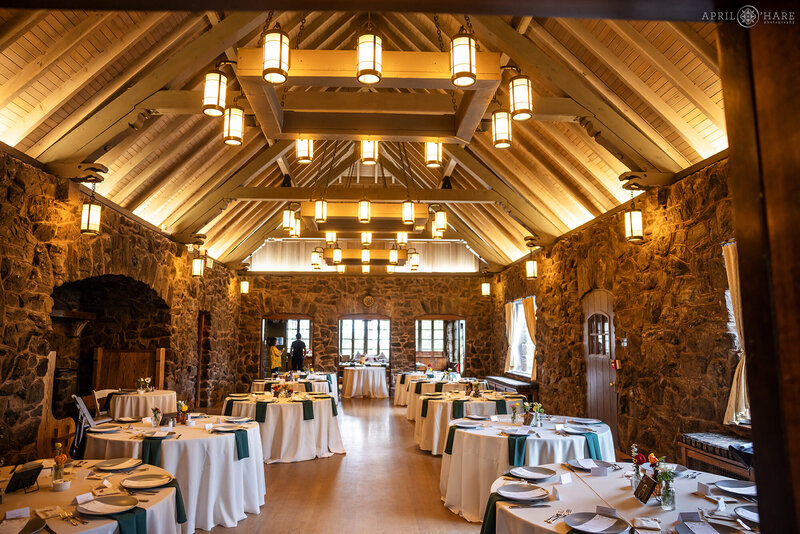 Fireside Room Wedding Reception at Boettcher Mansion on Lookout Mountain