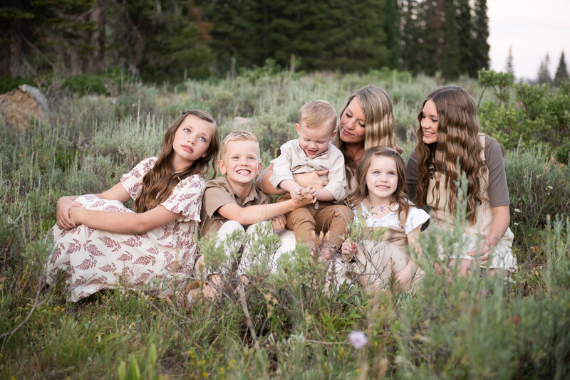 Family photo session snow Crested Butte Gunnison Colorado