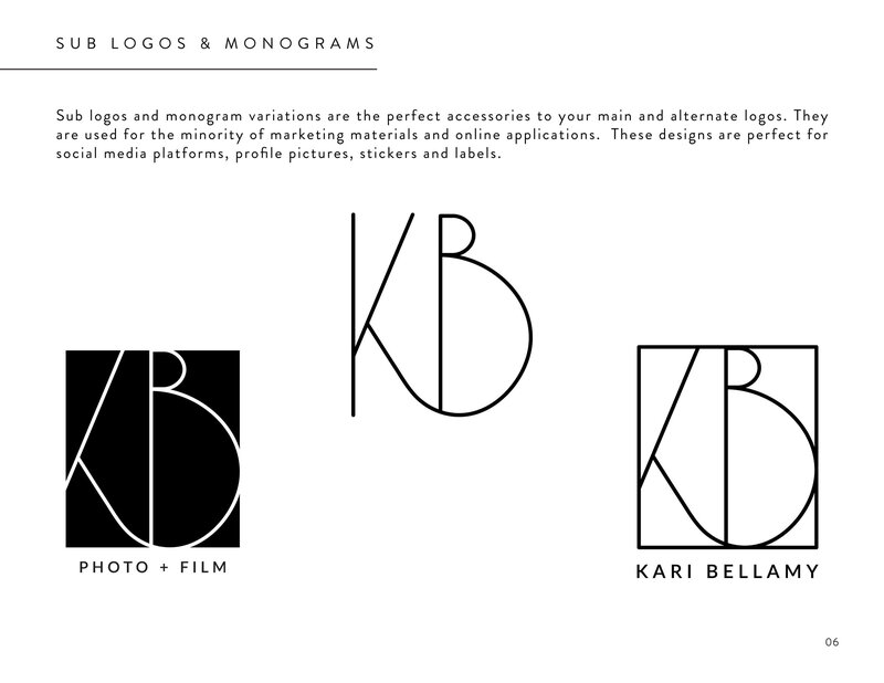 Kari Bellamy - Brand Identity Style Guide_Logo Variations
