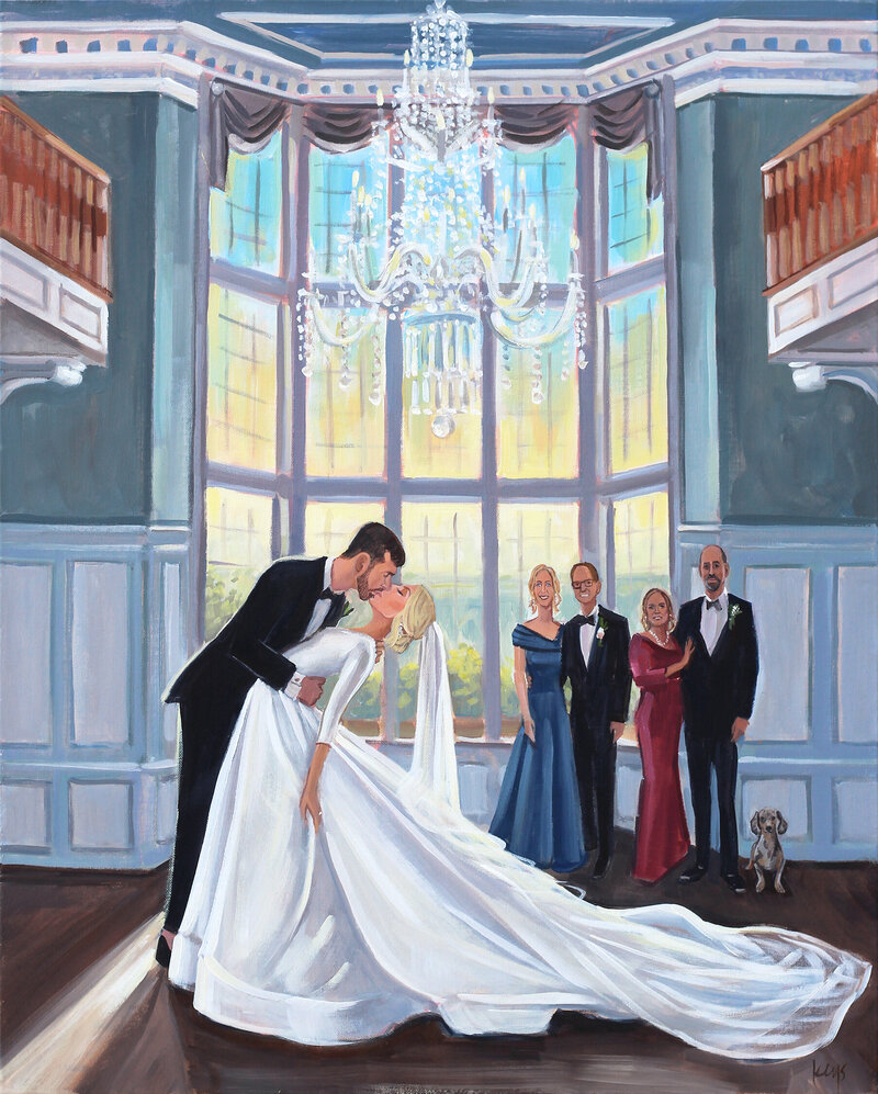 Heather and Alex, River Run Estate, Live Wedding Painting, web