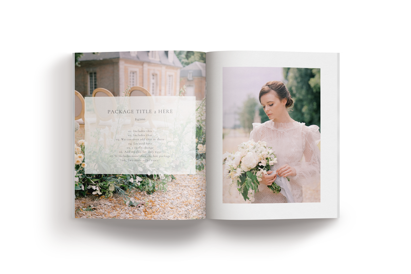 The Kate Collective wedding magazine template for photographers mockup