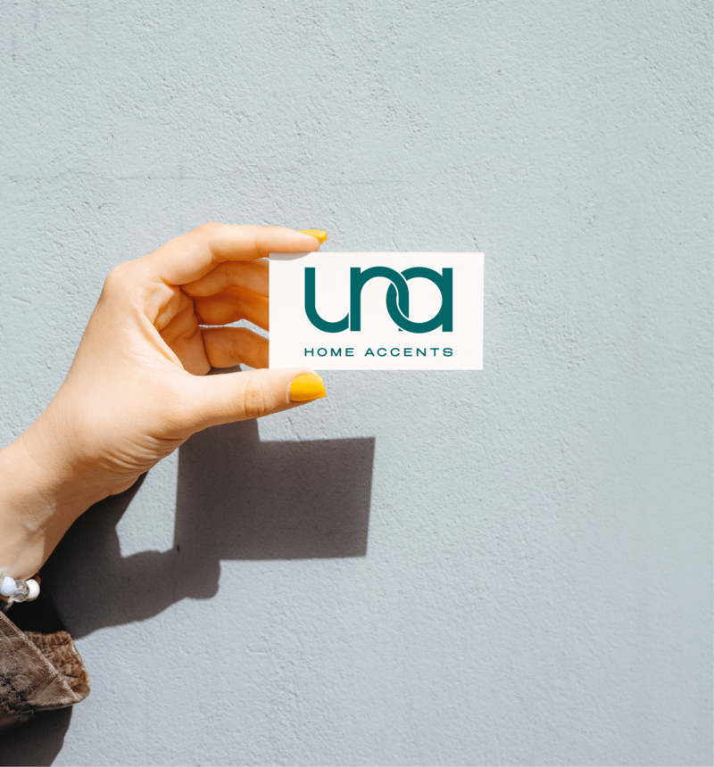 Una Home Accents Business Card Mockup