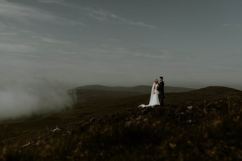 Scottish Wedding Couple in Landscape
