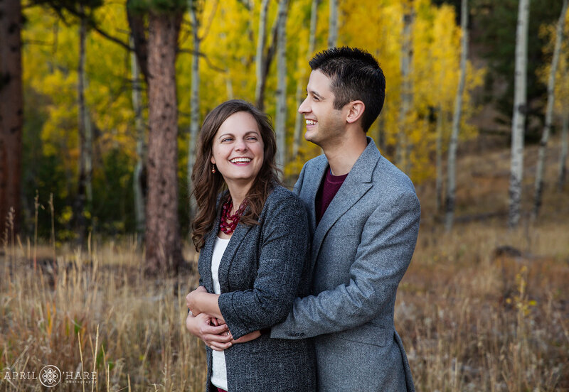Fall Color Engagement Photos at Golden Gate Canyon State Park in Colorado