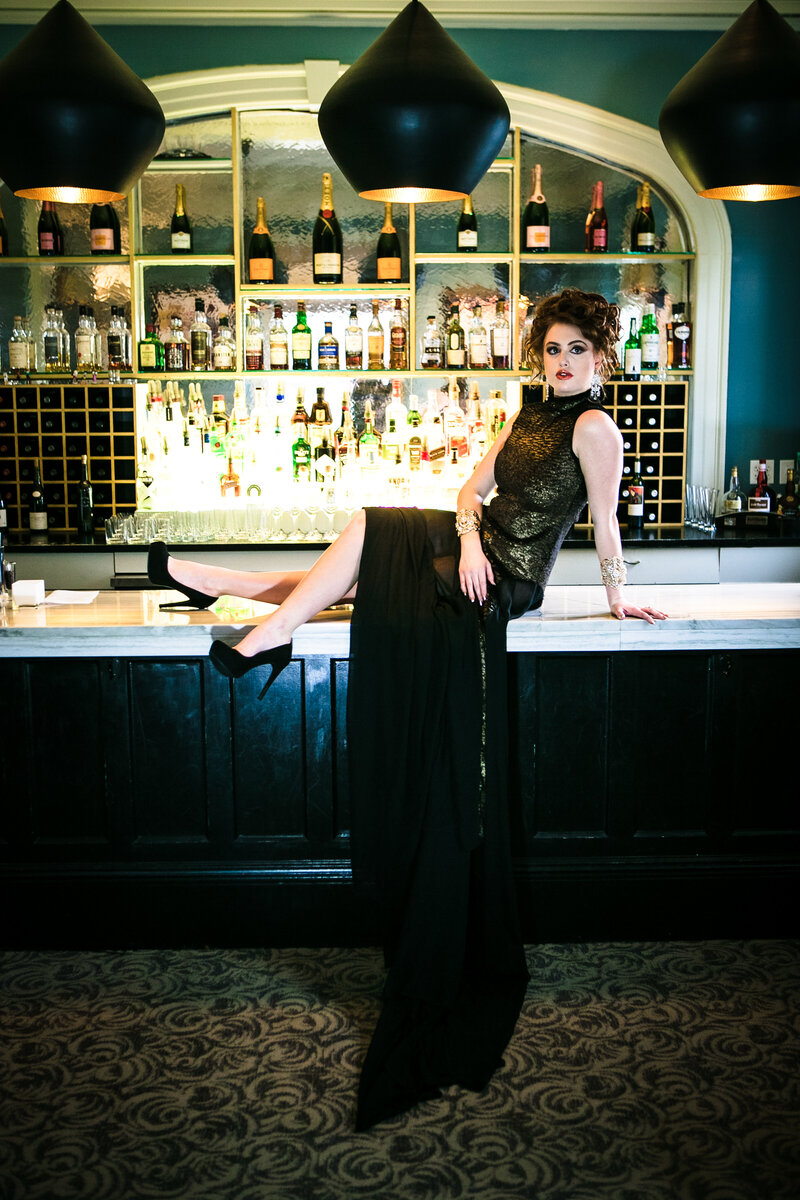 Editorial Photoshoot In A Bar