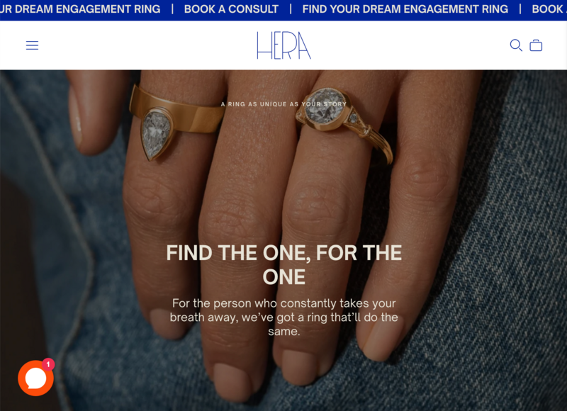 hera fine jewelry website copy example