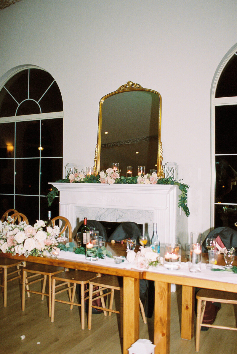 film photo of wedding reception