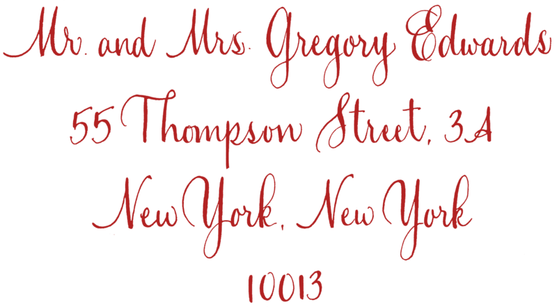 Monterey Calligraphy Style- Christmas Red