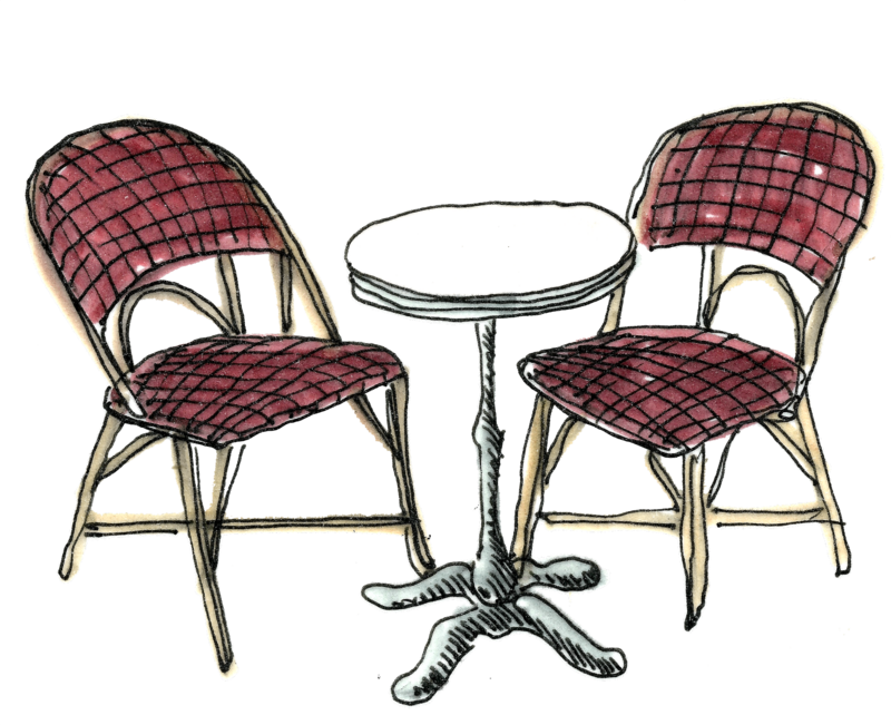 gigi illustration of table and chairs