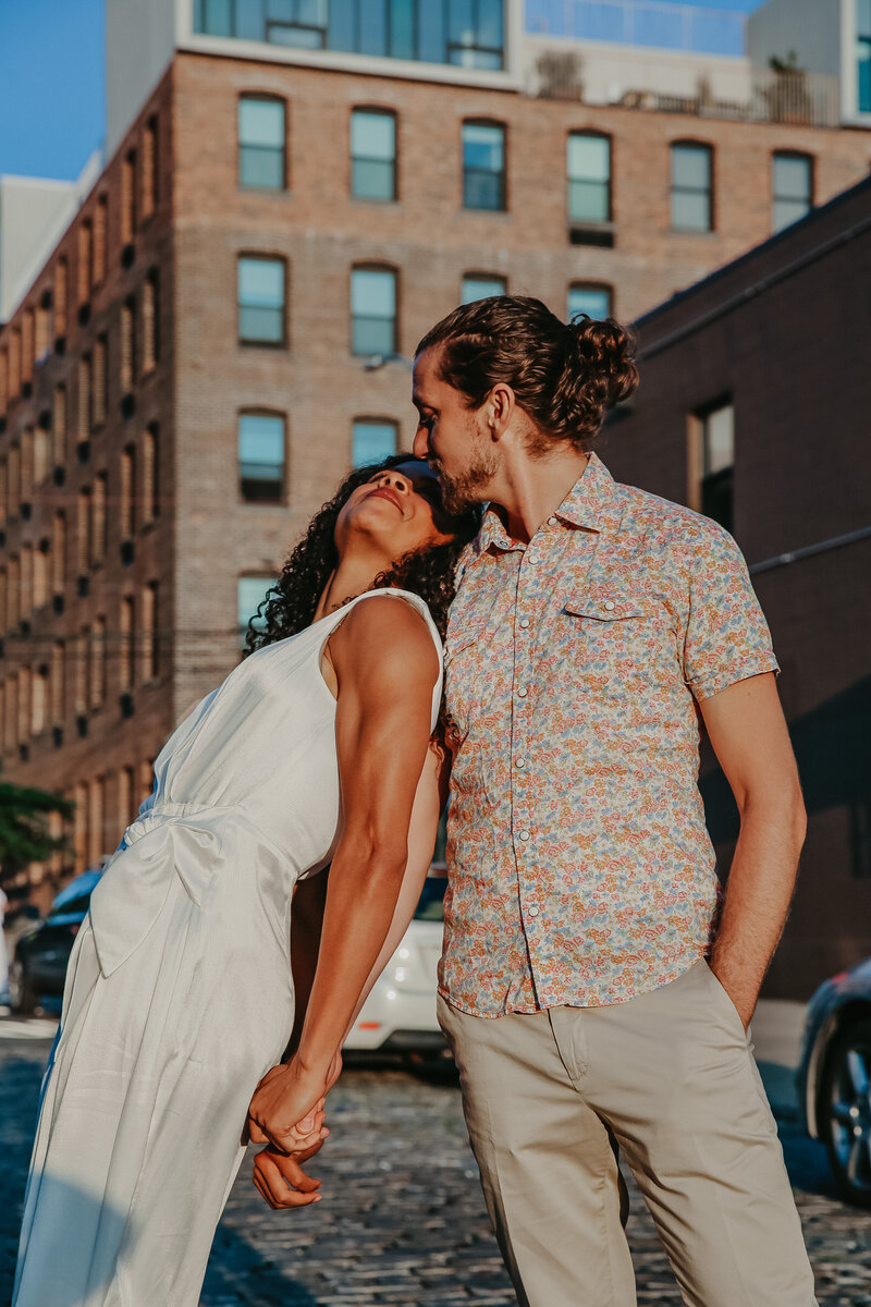 beautiful new york city couple portrait