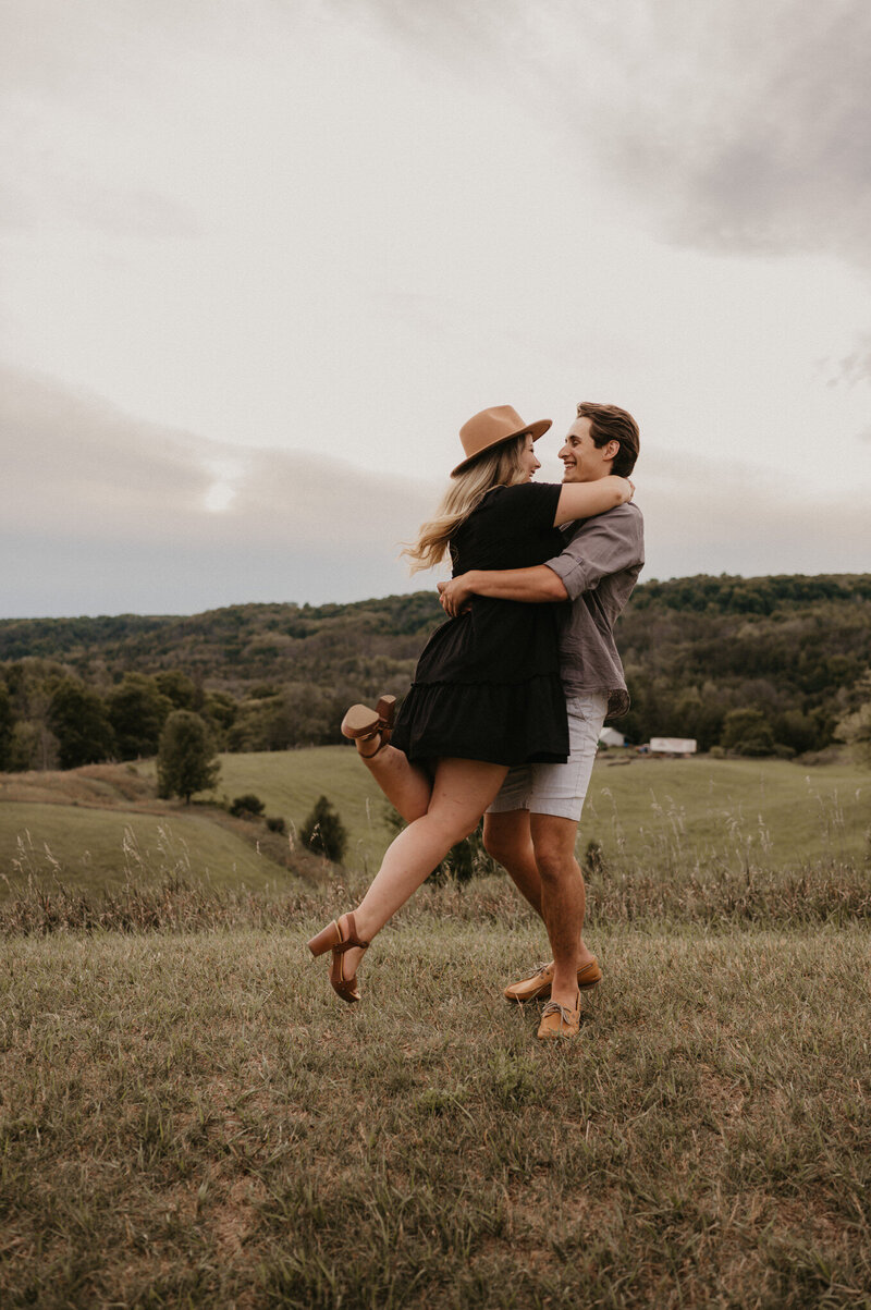 engagement photos in Toronto fields