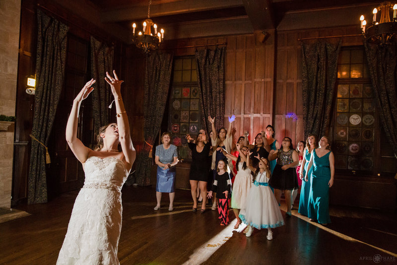Bouquet-Toss-Wedding-Reception-Photography-at-University-Club-in-Denver