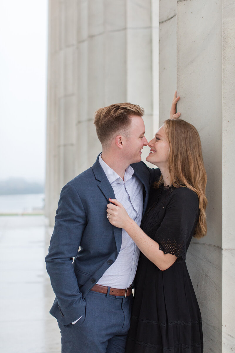 Lincoln Memorial engagement photos in Washington, D.C. by Christa Rae Photography