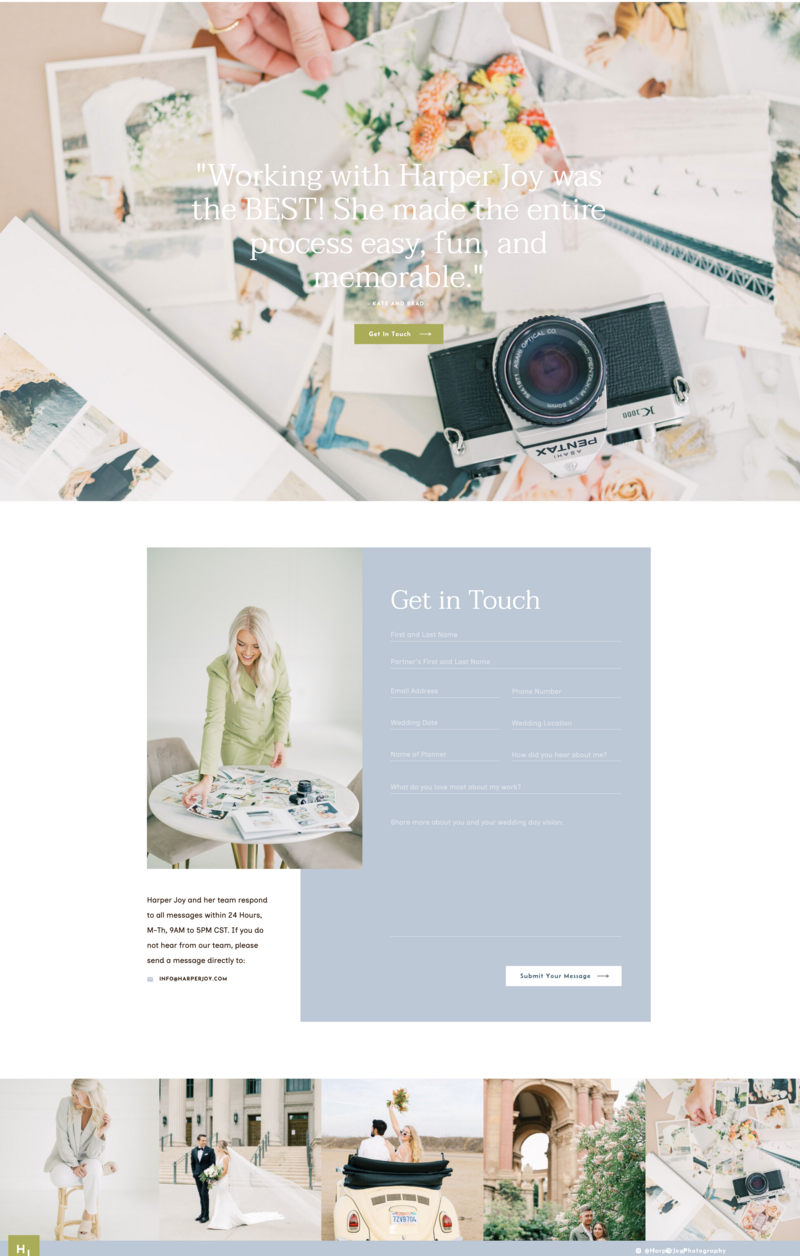 Easy-to-customize Showit website templates for photographers and creatives, designed to showcase your work and convert visitors into clients.