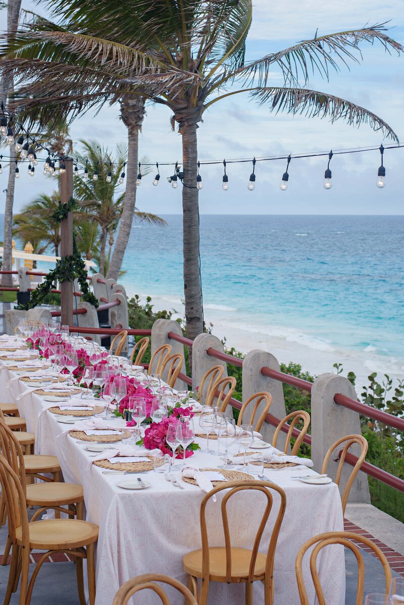Bermuda Wedding Bermuda Bride Outdoor Seaside Wedding Table Setup