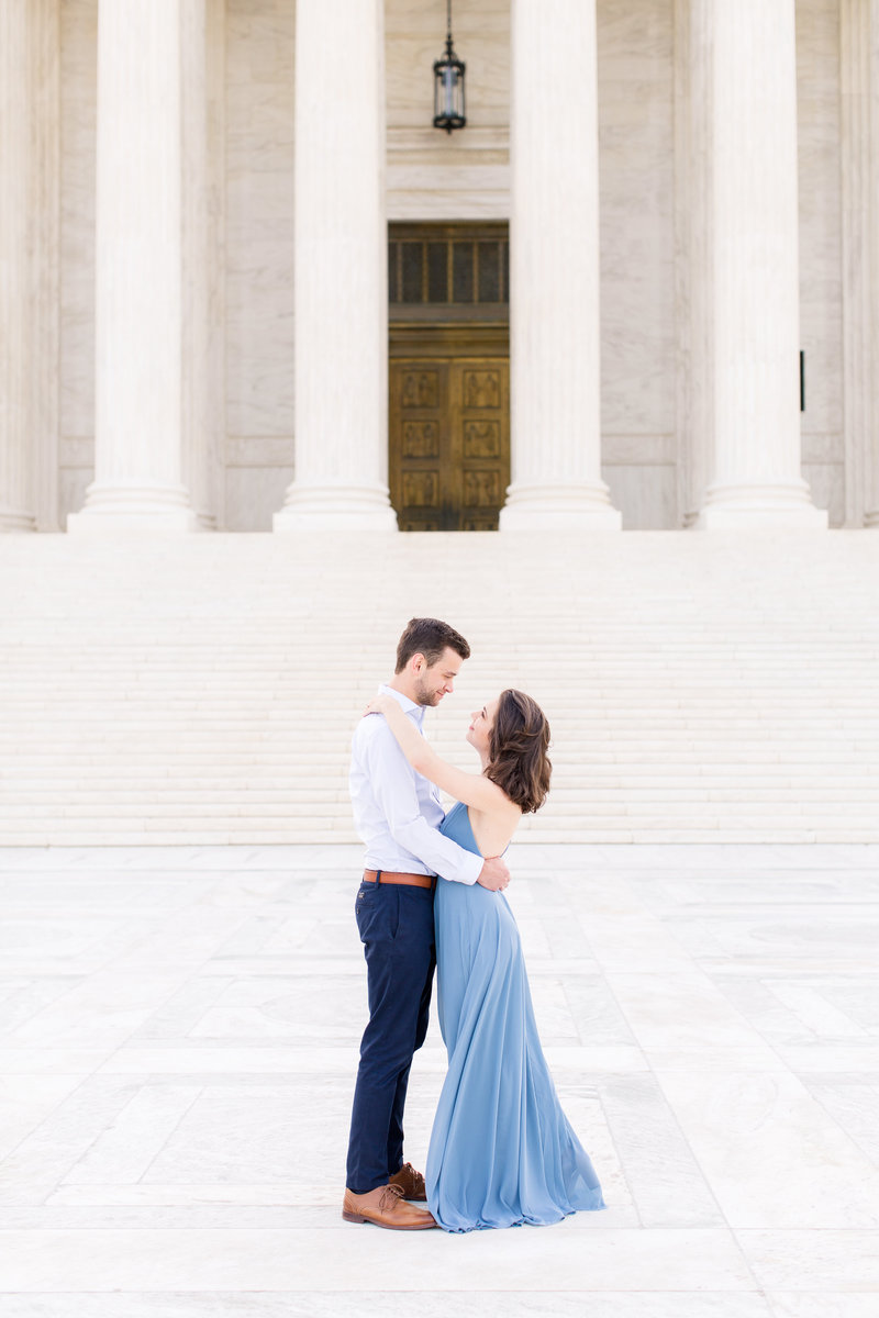 Capitol Building Engagement Session in DC with a visit to Supreme Court Building and Library of Congress | DC Wedding Photographer | Taylor Rose Photography-12