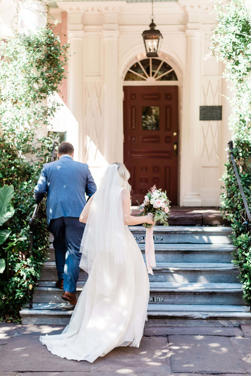 Intimate elopement at The Olde Pink House by Apt. B Photography