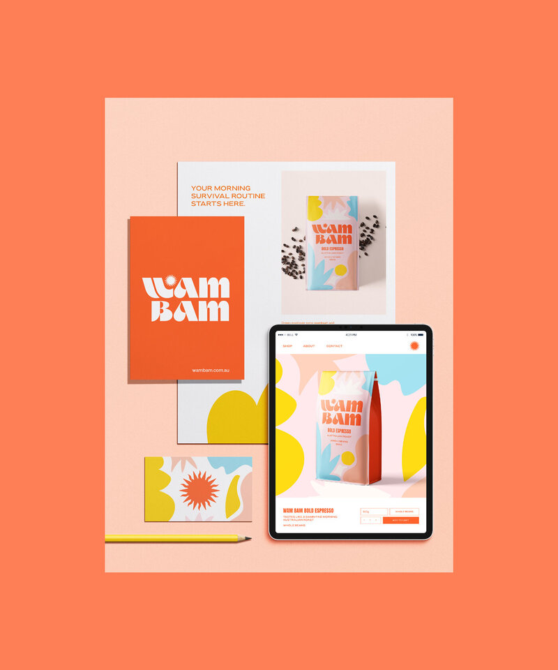 Wam Bam Bold and Colourful Branding - by Crystal Oliver Freelance Graphic Designer