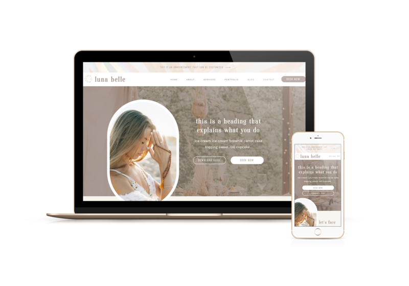 Experience Luna Belle, a stunning Showit template designed exclusively for coaches. With impactful call-to-action buttons and captivating testimonials, Luna Belle ensures your message is conveyed with style and clarity. Elevate your coaching business today with Luna Belle!