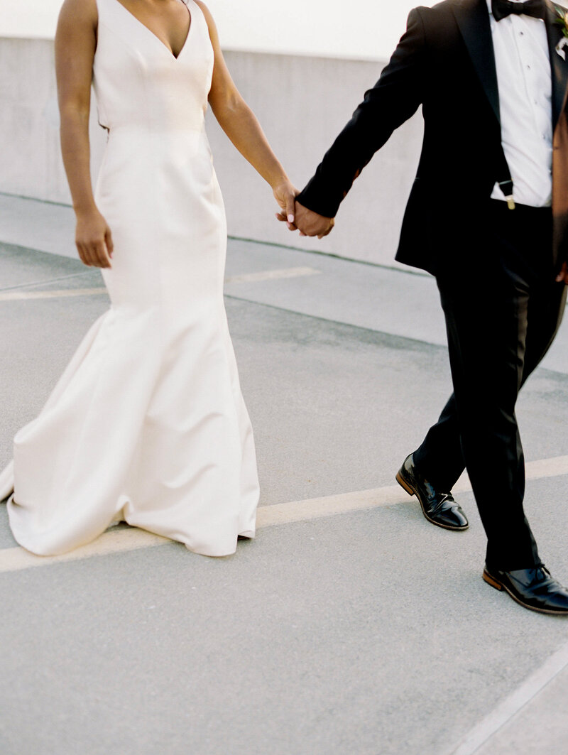 Bride and Groom walking