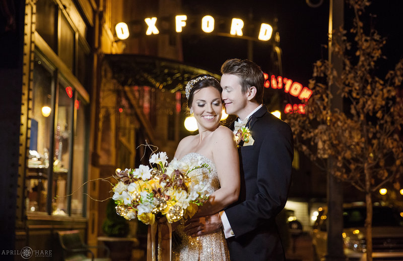 Night Wedding at The Oxford Hotel Denver CO