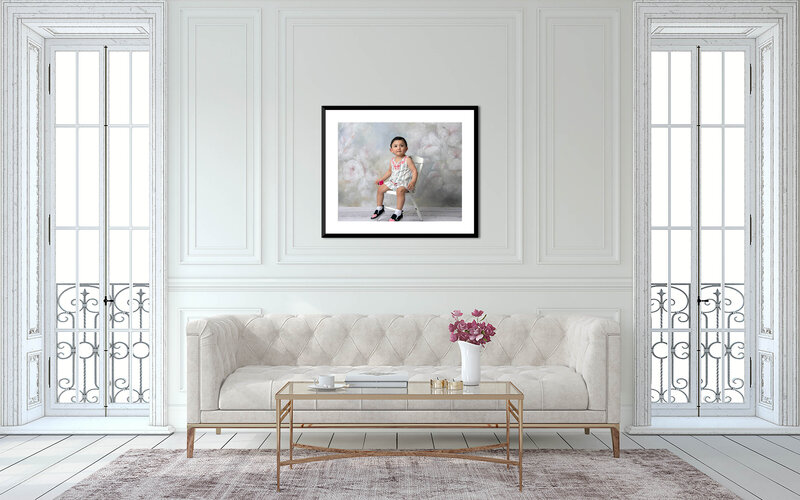 milestone living room portrait