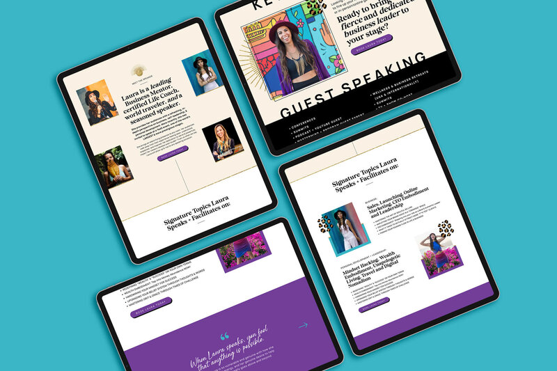 One Page Website Design for a speaker coach