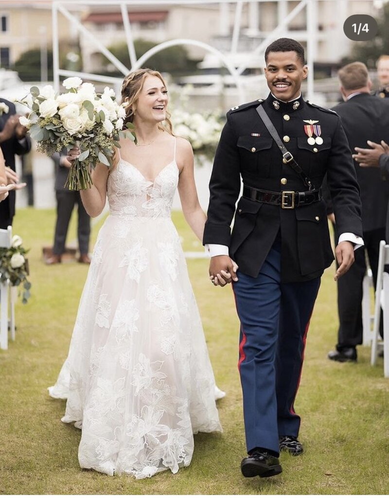 Military Wedding on the waterfront at Palafox Wharf in Pensacola FL