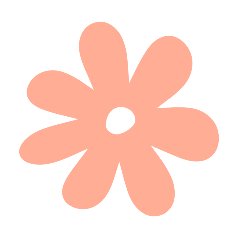 Mollie Mason Wellness peach daisy icon