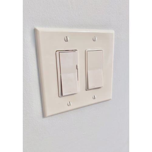 Paddle Switch and Dimmer Installed by Evergreen Electric in Marietta