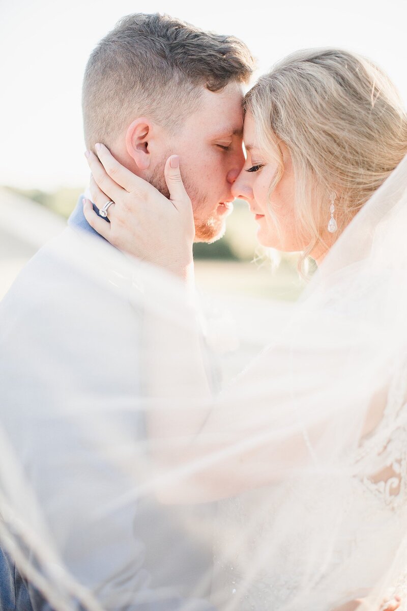 foreheads together by Knoxville Wedding Photographer, Amanda May Photos