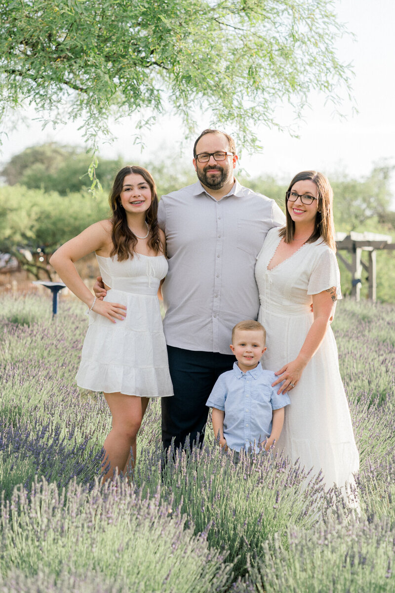 Family at the oracle arizona lavender fields