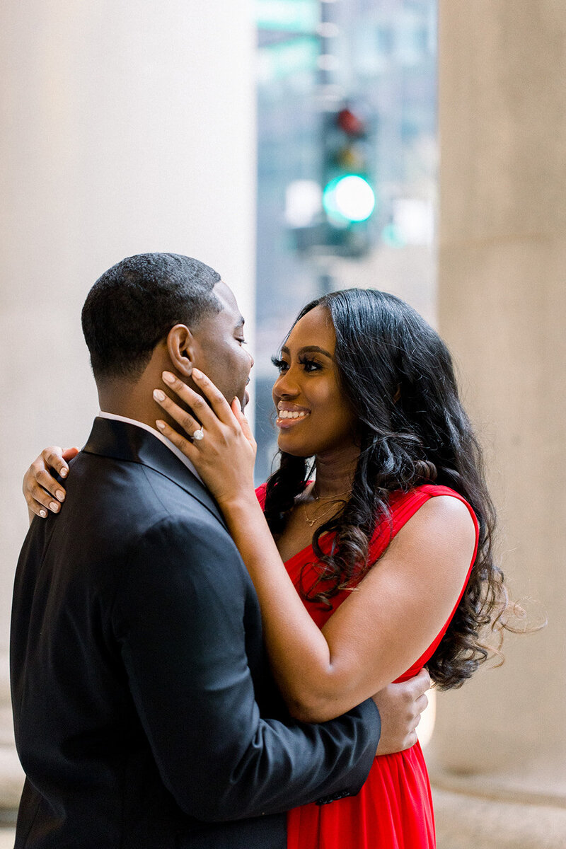 engagement session at union station chicago