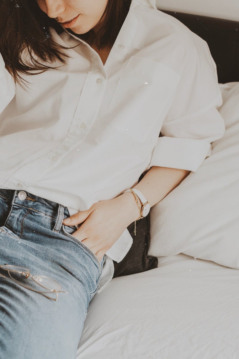 The perfect pair of denim and a white button down