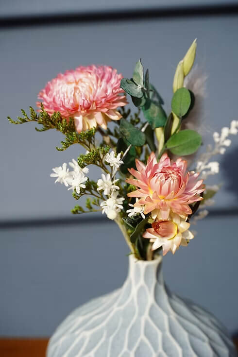 Strawflower Sprig Vase Set (4)