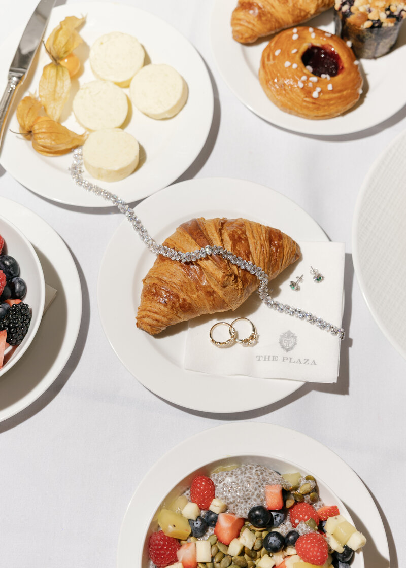 Of course when breakfast is served, we have to use it for the details. A Vogue worthy wedding at the famous Plaza Hotel in New York City.