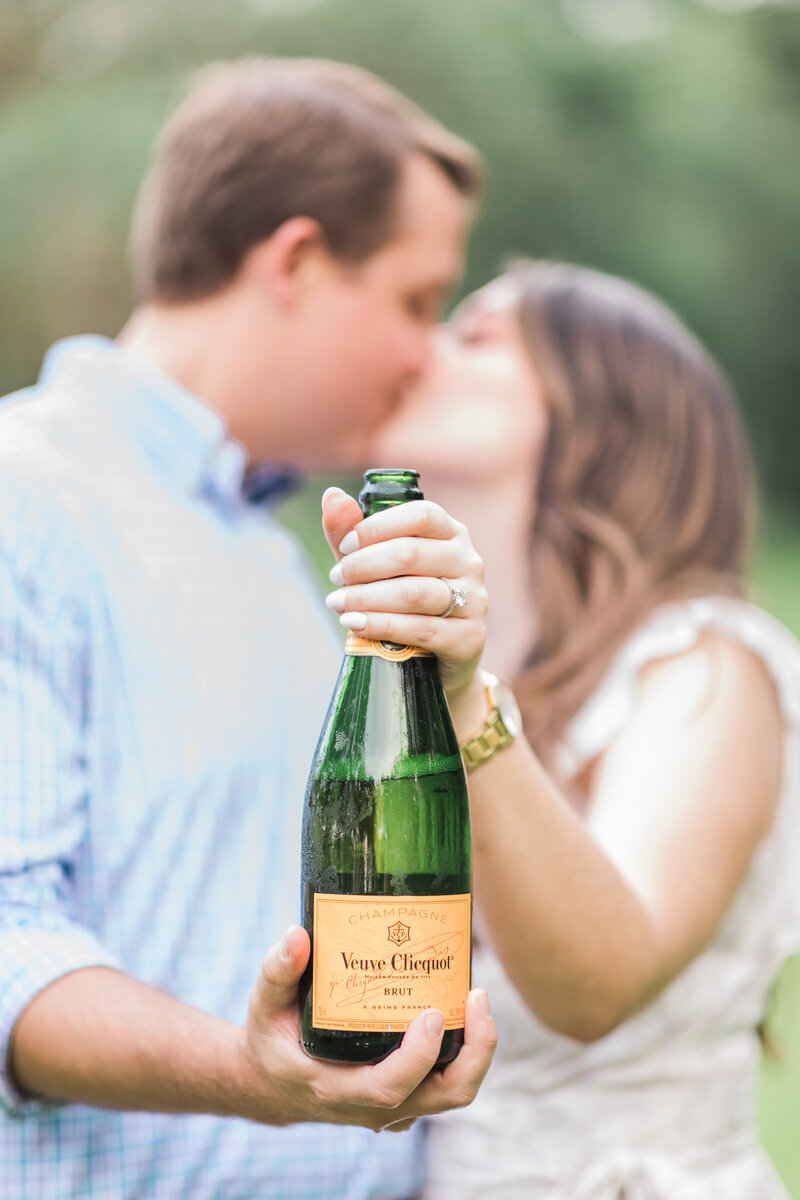 Champagne with Houston Engaged Couple