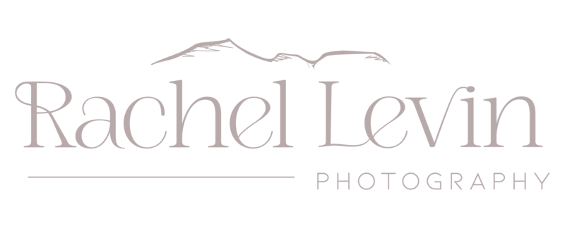 Rachel Levin Photography Logo with mountains