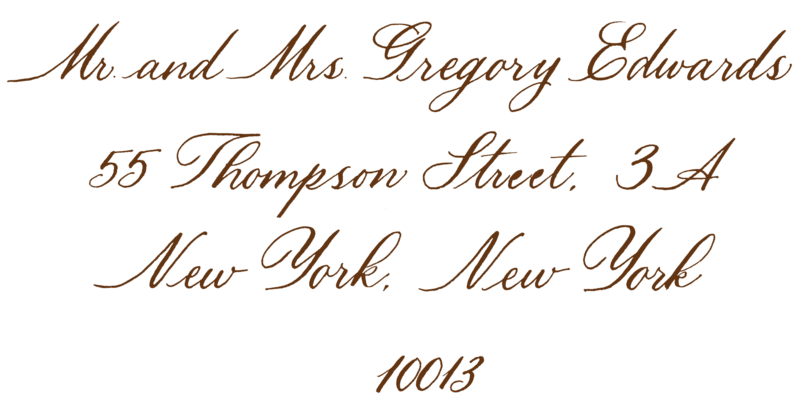 Lafayette Calligraphy Style- chocolate brown