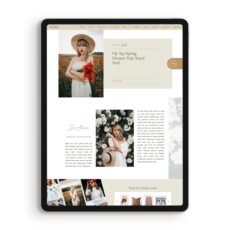 alesia-showit-influencer-blog-template