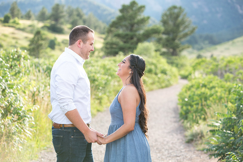 Engagement photographers Boulder CO - Celina & Aaron at South Mesa Trailhead