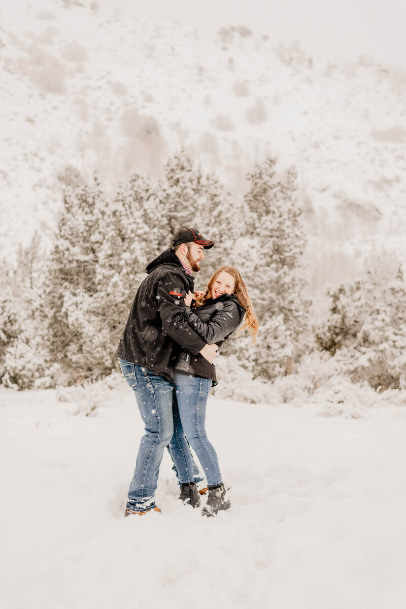 Logan Utah Snowy Adventure Couple + National Park Elopement Photographer