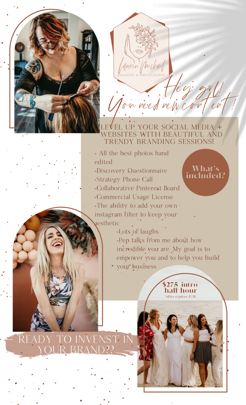 level up your social media + websites with beautiful and trendy branding sessions!
