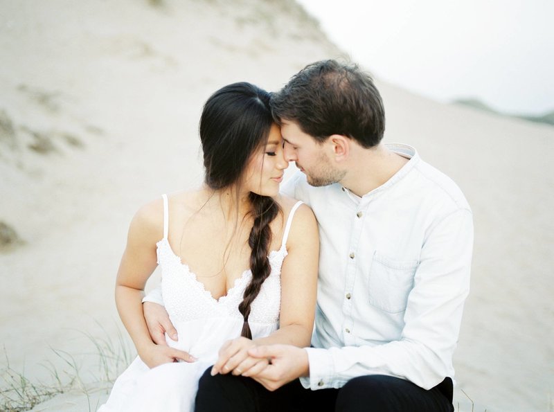 Lin & Marijn | engagement session photography at the beach the netherlands10