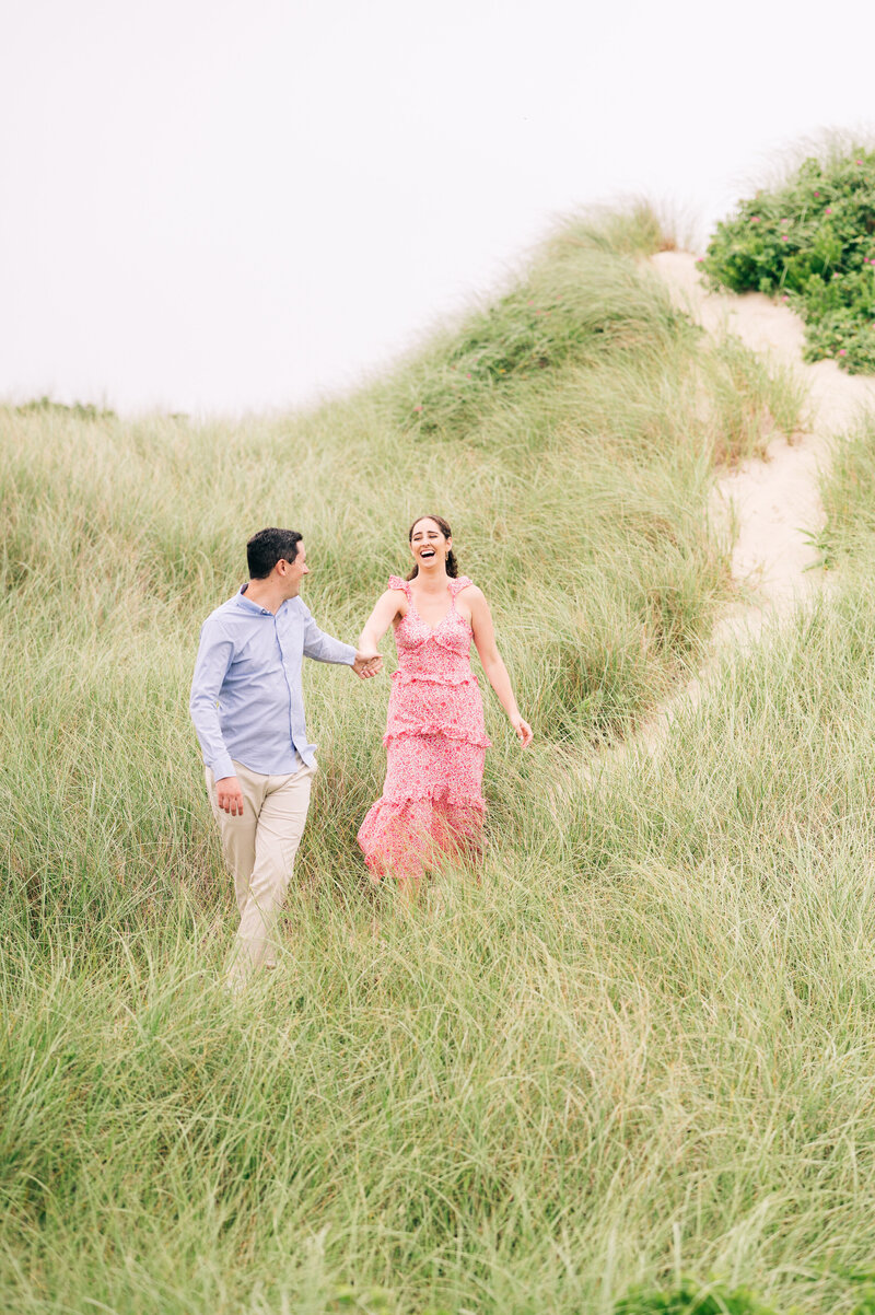 Nantucket engagement session at Brant Point Lighthouse